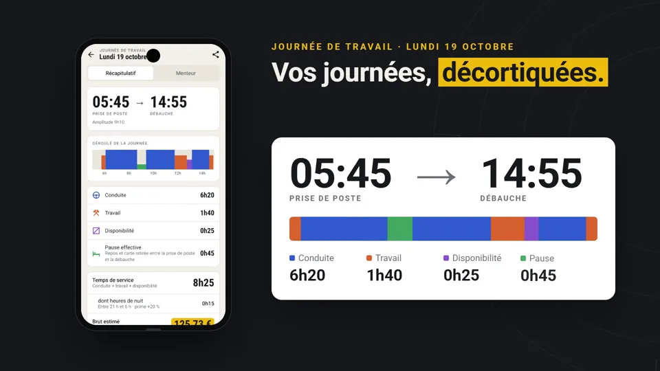 TachoApp Pro : image du spot de lancement de l'application.